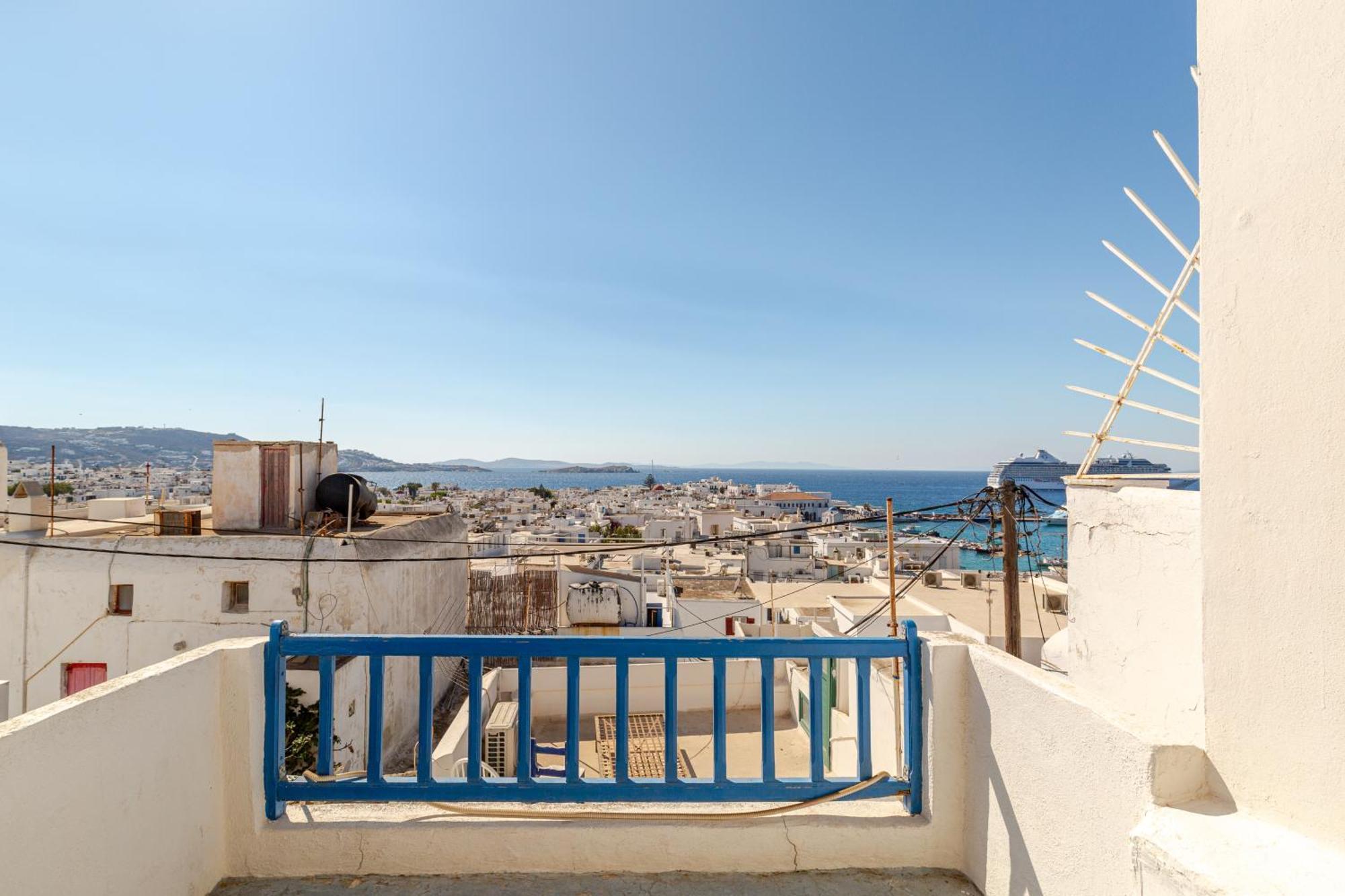 Elenitas Town House With Veranda And Sea View Mykonos Town Екстер'єр фото