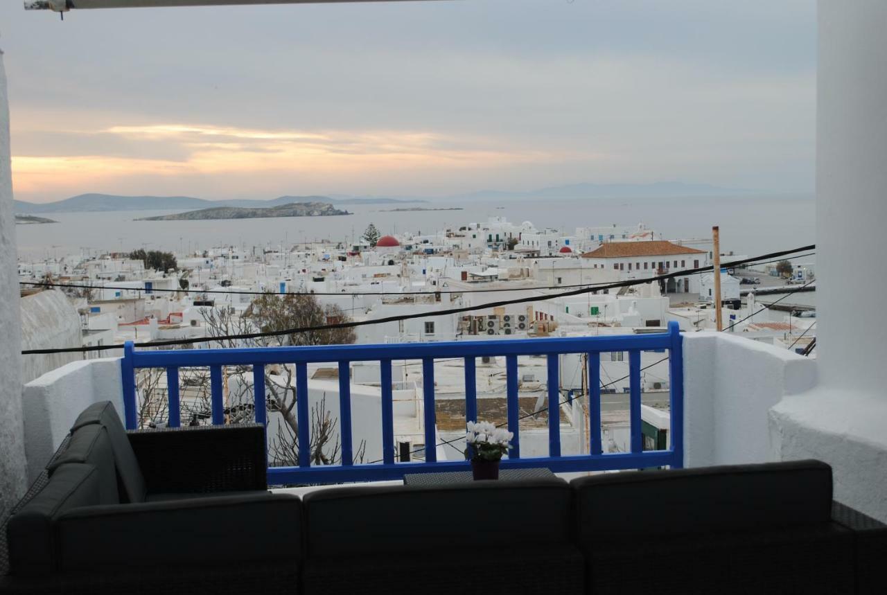 Elenitas Town House With Veranda And Sea View Mykonos Town Екстер'єр фото