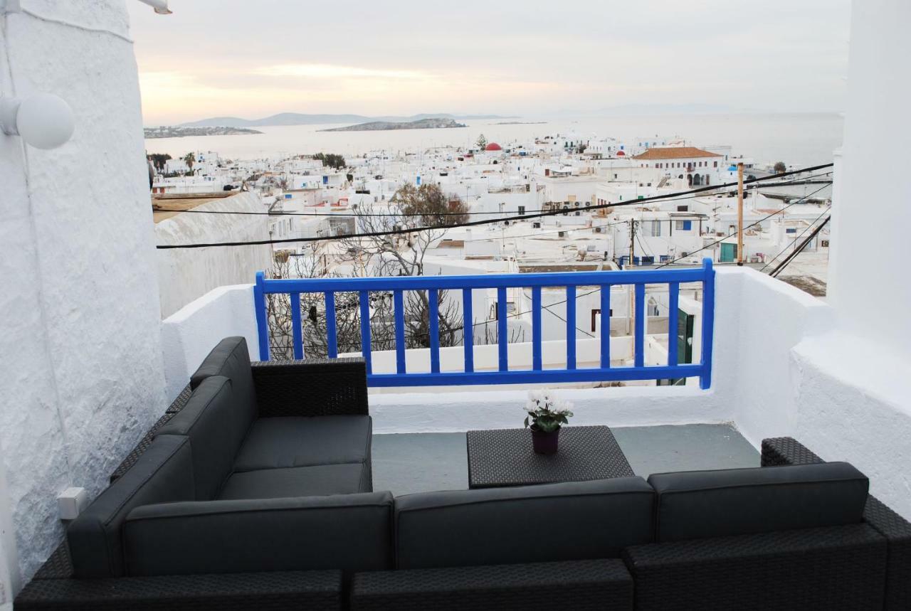 Elenitas Town House With Veranda And Sea View Mykonos Town Екстер'єр фото